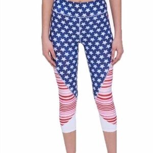 Tommy Hilfiger Sport America flag crop leggings